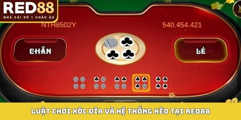 Luật chơi xóc đĩa và hệ thống kèo tại RED88